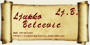 Ljupko Belčević vizit kartica